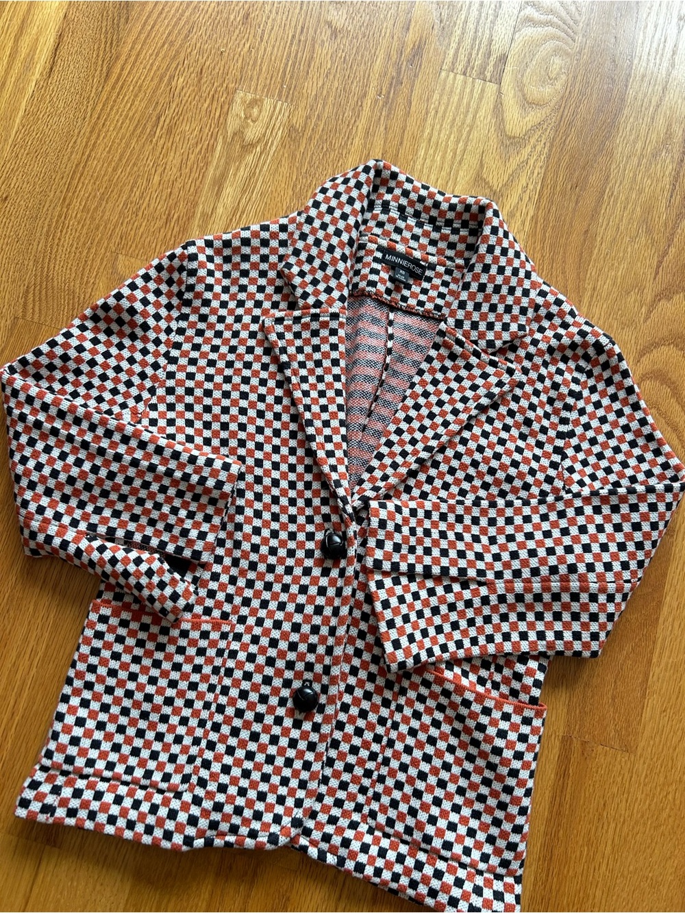 Minnie Rose Checkered Blazer 😊